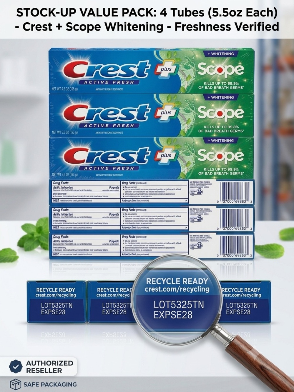 Crest Pro-Health Toothpaste Multipack - w Scope (Lot of 4 only)